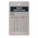 See All Industries Inspection Tag,5 x 3 In,Al,PK25 TUF-VALV