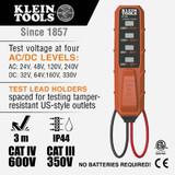 Klein AC-DC Electronic Voltage Tester with Test Leads ET45 514746