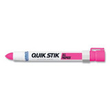 Quik Stik All Purpose Solid Paint Marker, 11/16 in Tip, 6 in L, Fluorescent Pink