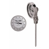 Tel-Tru Analog Dial Thermometer,Stem 4" L  BC550R-0409