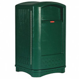 Rubbermaid Commercial Trash Can,50 gal.,Green,HDPE FG396400DGRN