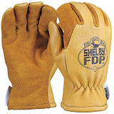 Shelby Firefighters Gloves,S,Lthr,PR  5282G S