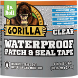 Gorilla 4 In. x 8 Ft. Waterproof Patch & Seal Repair Tape, Clear 107261