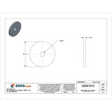 Manufacturer Varies FndrWsh,Znc,Stl,1/4",1 1/2x0.125in,100PK U38160.025.0008