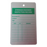 Sim Supply Eye Wash/Sh Inspection Rcd Tag,Al,PK25  8Y394