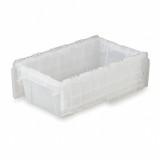 Orbis Attached Lid Ctr,Translucent,Solid,HDPE FP075 Clear
