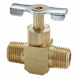 Parker Needle Valve,1/4 In.,Male Pipe-Male Pipe NV107P-4