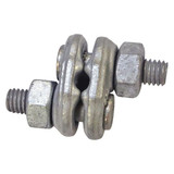 Crosby Wire Rope Dbl-Saddle Clip,3/8" Rope dia. 1010514
