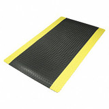 Notrax Antifatigue Mat,Black,YllwBrdr,2ft.x3ft. 479S0023YB