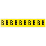 Brady Letter Label,B,1-1/2"Hx7/8"W,Vinyl,PK10 3430-B