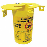 Brady Plug Lockout,Yellow,1/4In Shackle Dia. PLO23