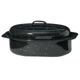 GraniteWare 13 In. Black Covered Oval Roaster 319799