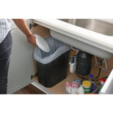 Rubbermaid 9.4 Gal. Black Undercounter Wastebasket