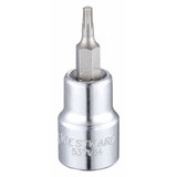 Westward Socket Bit, Steel, 3/8 in, TpSz T15 53YV84