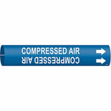Brady Pipe Mrkr,Compressed Air,7/8in H,7/8in W 4034-B