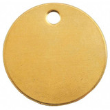 C.H. Hanson Blank Tag,Brass,1in H,1in W,PK100 41822