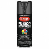 Krylon Spray Paint,Rust Prevent,Gloss,Blk,12oz K02702007