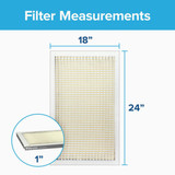 Filtrete 18 In. x 24 In. x 1 In. 300 MPR Basic Dust & Lint Furnace Filter, MERV 5