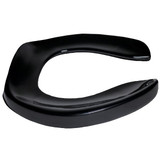 Centoco Toilet Seat,Round Bowl,Open Front,Black 300CCSS-407