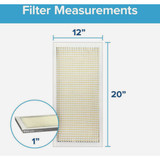 Filtrete 12 In. x 20 In. x 1 In. 300 MPR Basic Dust & Lint Furnace Filter, MERV 5