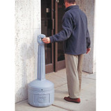 Justrite Cigarette Receptacle,1 gal.,Pewter 26806