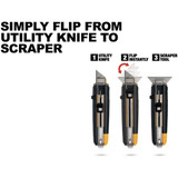 ToughBuilt Plastic Retractable Scraper Utility Knife