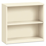 HON® Metal Bookcase, Two-Shelf, 34.5w x 12.63d x 29h, Putty HS30ABC.L