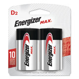 Energizer® Max Alkaline D Batteries, 1.5 V, 2/pack E95BP-2