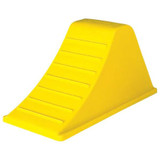 Checkers Wheel Chock,8-1/4 In H,Urethane,Yellow AT3512-RP-Y