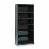 Tennsco Welded Steel Bookcase,78in,6Shelf,Black B-78BK