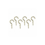 Sim Supply Single Point Hook,Brass,5/8" L,PK20  1WBH6