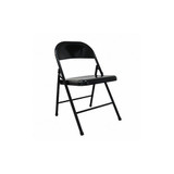 Sim Supply Folding Chair,Steel,Black,300 lb.  13V423