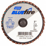 Norton Abrasives Flap Disc, 3 in Dia, P36 Grit, Type 27 77696090170