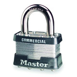 Master Lock Keyed Padlock, 3/4 in,Rectangle,Silver  1KA-2006