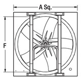 Dayton Exhaust Fan,24In Bl,Galv Steel,1065 RPM 1AHA1