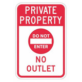 Lyle Do Not Enter Traffic Sign,18" x 12" T1-1928-HI_12x18