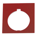 Eaton Legend Plate, White/Red, Rectangular HT8SP77