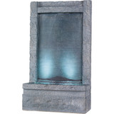 Lumineo 21.7 In. W. x 36 In. H. x 9.1 In. L. Gray GRC Wall Fountain 9896203
