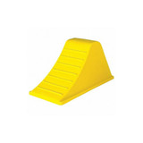 Checkers Wheel Chock,12-1/4 In H,Urethane,Yellow AT3514-RP-Y
