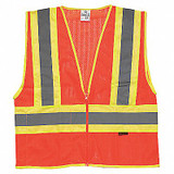 Kishigo High Visibility Vest,Class 2,5XL,Orange 1055-5X