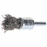 Weiler Crimped Wire End Brush,Carbon Steel 93452