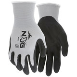 MCR Safety® NXG® Foam Nitrile Dip Gloves, Large, Black/Gray, 12/Pair