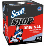 Scott® Shop Towels, 9" x 12", Blue, 8 Boxes/200 Each