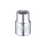 Westward Socket, Steel, Chrome, 11/32 in 53YT02