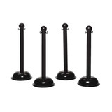 Manufacturer Varies Heavy Duty Stanchion,41 In. H,Black,PK4 99903-4