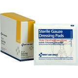 First Aid Only Gauze Pad,White,3"L,3"W,PK20 I211