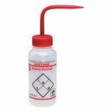 Sp Scienceware Wash Bottle,Std 8 oz,Acetone,Red,PK3 F11643-0222