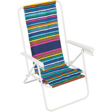 Rio Brands 6-Position Polyester Powder Coated Steel Frame Ipanema Beach Chair