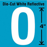 Stranco Die-Cut Refl. Letter Label,O,4In H,PK5 DWR-4-O-5