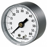 Ashcroft Gauge,Pressure,0 to 600 psi,1/4 in NPT 25W1005PH02B600#